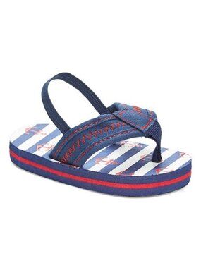 Zac & Evan Toddler/Little Boy Nautical Flip Flops/Sandals, Size 5/6